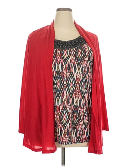 Pre-owned White Stag 3/4 Sleeve Blouse In Red