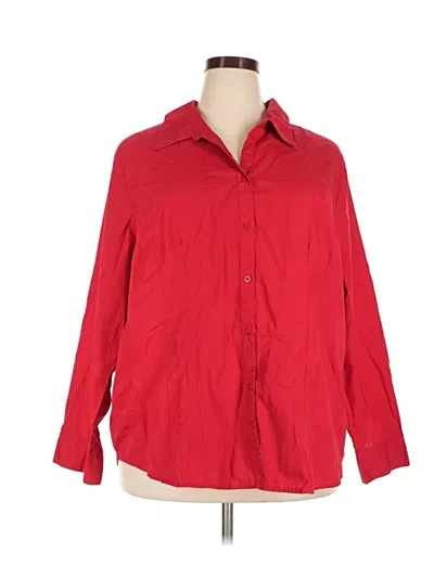 Pre-owned White Stag 3/4 Sleeve Blouse In Red