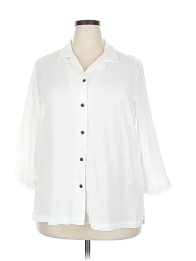 Pre-owned White Stag 3/4 Sleeve Blouse In White