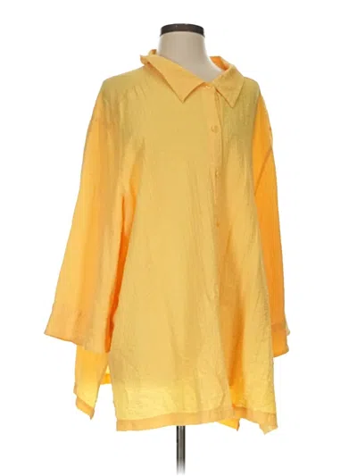 Pre-owned White Stag 3/4 Sleeve Blouse In Yellow