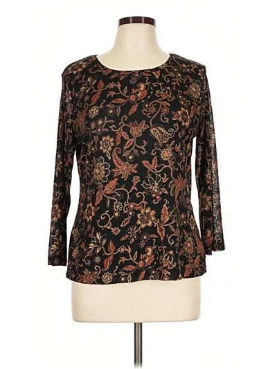 Pre-owned White Stag 3/4 Sleeve T-shirt In Brown