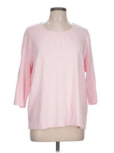 Pre-owned White Stag 3/4 Sleeve T-shirt In Pink