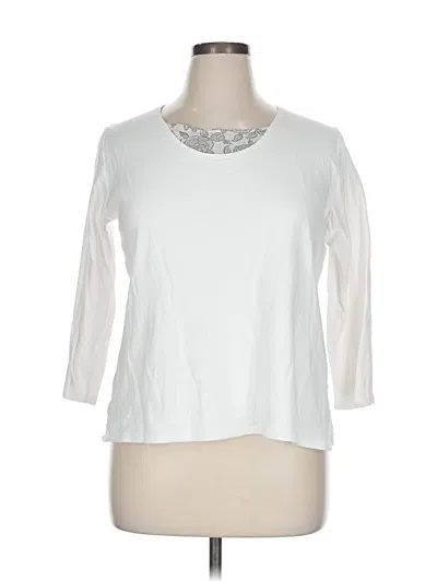 Pre-owned White Stag 3/4 Sleeve T-shirt In White