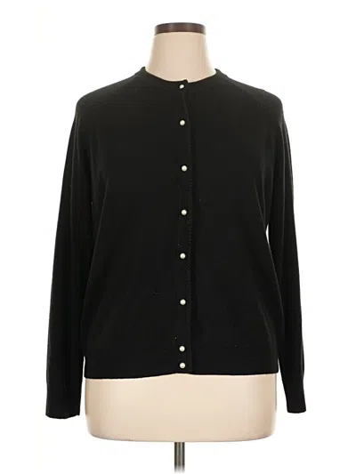 Pre-owned White Stag Cardigan Sweater In Black