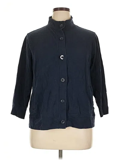 Pre-owned White Stag Cardigan Sweater In Blue