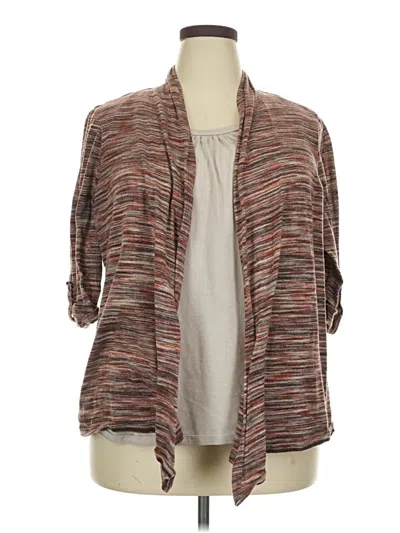 Pre-owned White Stag Cardigan Sweater In Brown