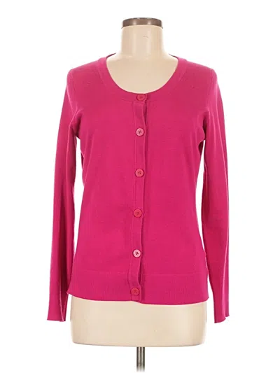 Pre-owned White Stag Cardigan Sweater In Pink