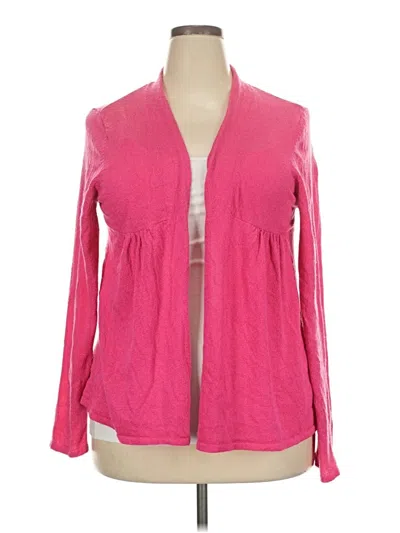 Pre-owned White Stag Cardigan Sweater In Pink