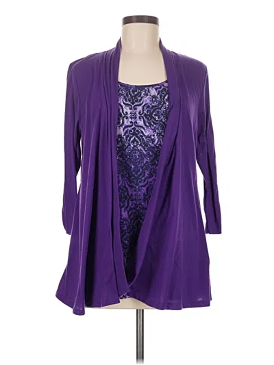 Pre-owned White Stag Cardigan Sweater In Purple