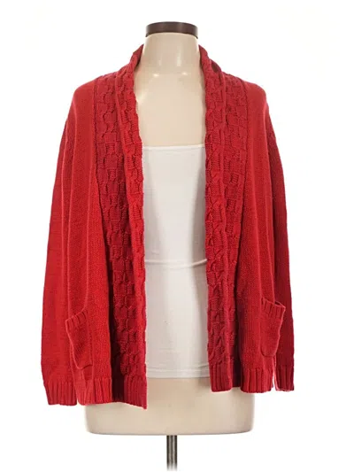 Pre-owned White Stag Cardigan Sweater In Red