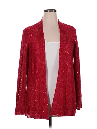 Pre-owned White Stag Cardigan Sweater In Red