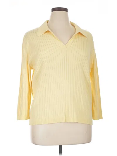 Pre-owned White Stag Cardigan Sweater In Yellow