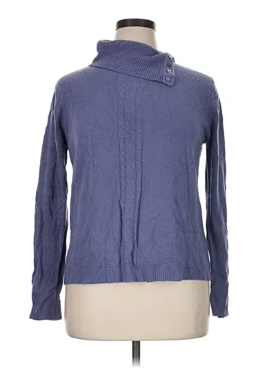 Pre-owned White Stag Cashmere Pullover Sweater In Blue