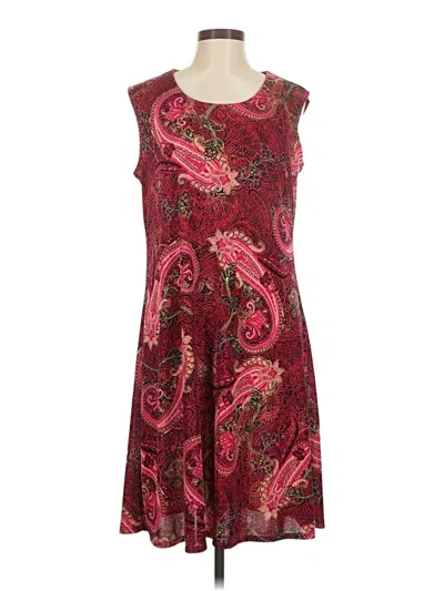 Pre-owned White Stag Casual Dress In Burgundy