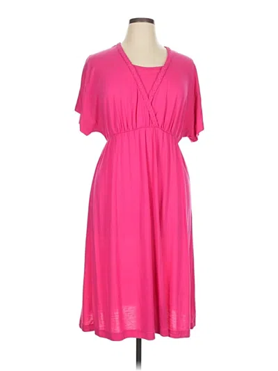 Pre-owned White Stag Casual Dress In Pink