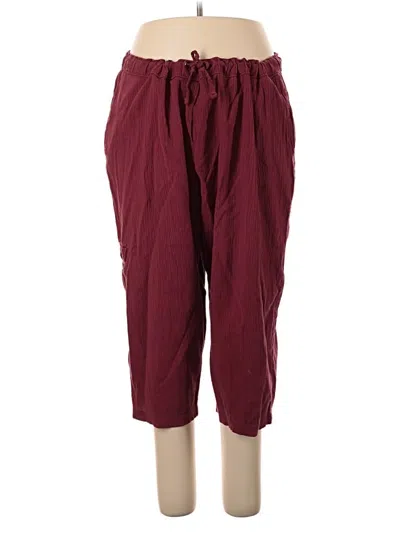 Pre-owned White Stag Casual Pants In Burgundy