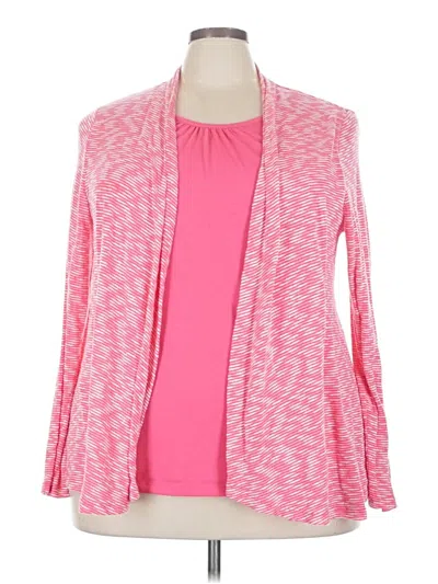 Pre-owned White Stag Kimono In Pink