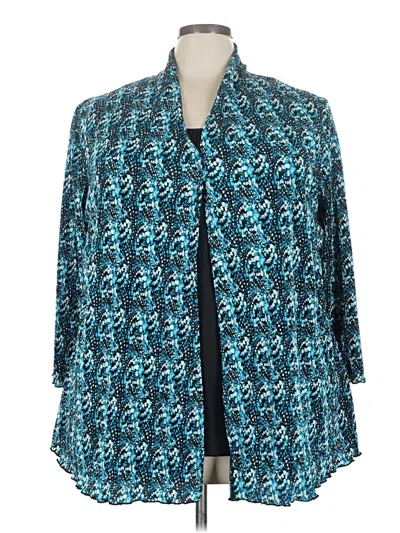 Pre-owned White Stag Kimono In Teal
