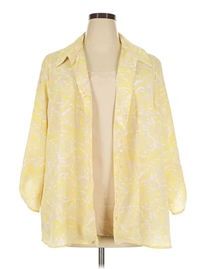 Pre-owned White Stag Kimono In Yellow