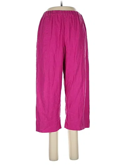 Pre-owned White Stag Linen Pants In Pink