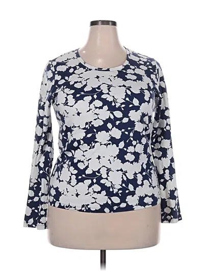Pre-owned White Stag Long Sleeve Blouse In Blue
