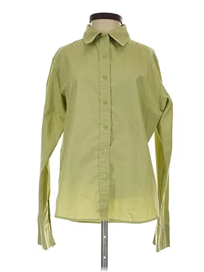 Pre-owned White Stag Long Sleeve Blouse In Green
