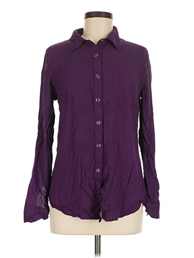 Pre-owned White Stag Long Sleeve Button Down Shirt In Purple