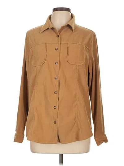 Pre-owned White Stag Long Sleeve Button Down Shirt In Tan