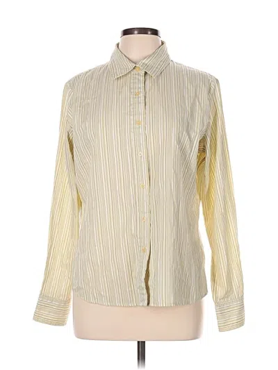 Pre-owned White Stag Long Sleeve Button Down Shirt In Yellow