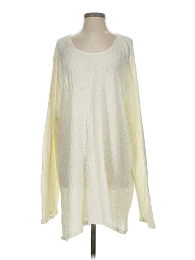 Pre-owned White Stag Long Sleeve Top Ivory Boatneck Tops