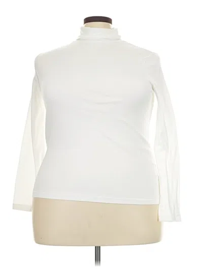 Pre-owned White Stag Long Sleeve Top Ivory Turtleneck Tops