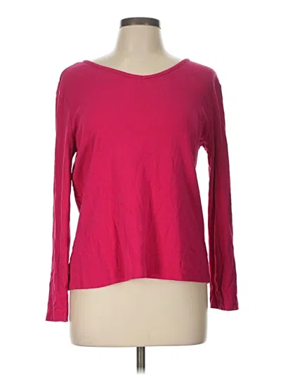 Pre-owned White Stag Long Sleeve Top Pink Boatneck Tops