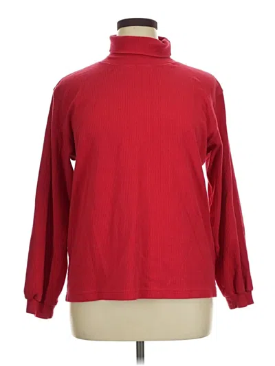 Pre-owned White Stag Long Sleeve Top Red Turtleneck Tops