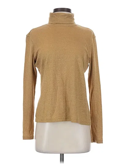 Pre-owned White Stag Long Sleeve Top Tan Turtleneck Tops