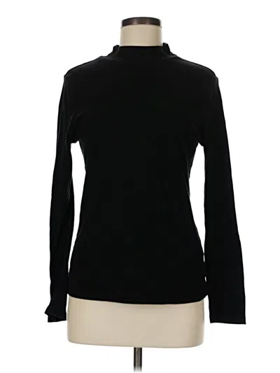 Pre-owned White Stag Long Sleeve Turtleneck In Black