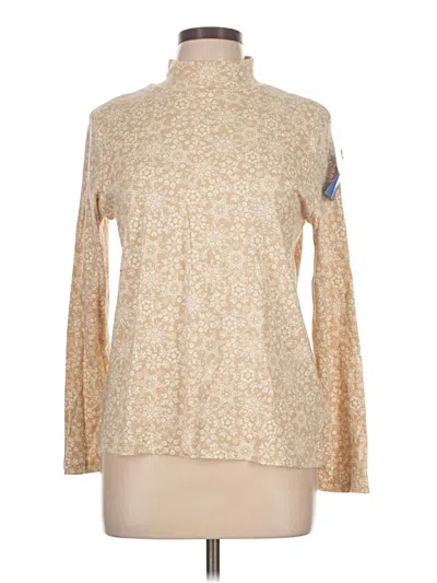 Pre-owned White Stag Long Sleeve Turtleneck In Brown