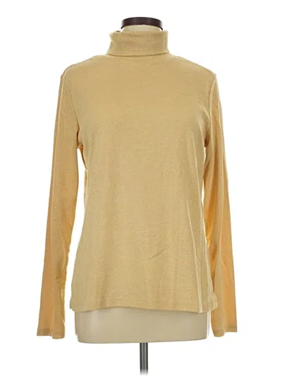Pre-owned White Stag Long Sleeve Turtleneck In Gold
