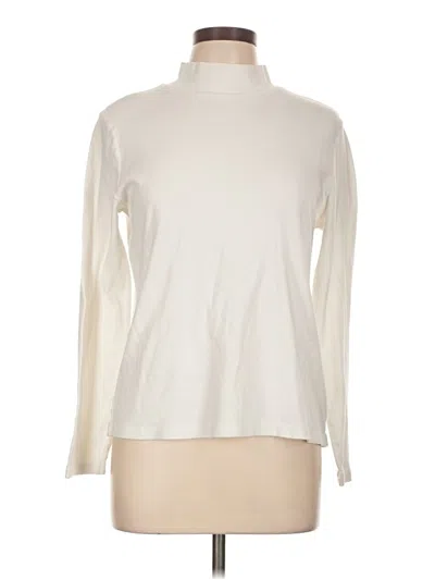 Pre-owned White Stag Long Sleeve Turtleneck In Ivory