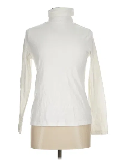 Pre-owned White Stag Long Sleeve Turtleneck In Ivory