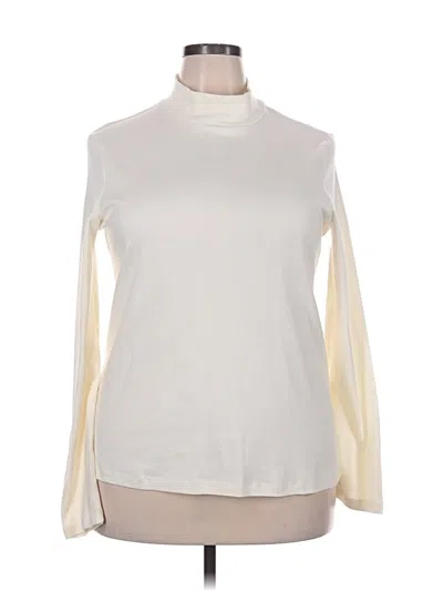 Pre-owned White Stag Long Sleeve Turtleneck In White