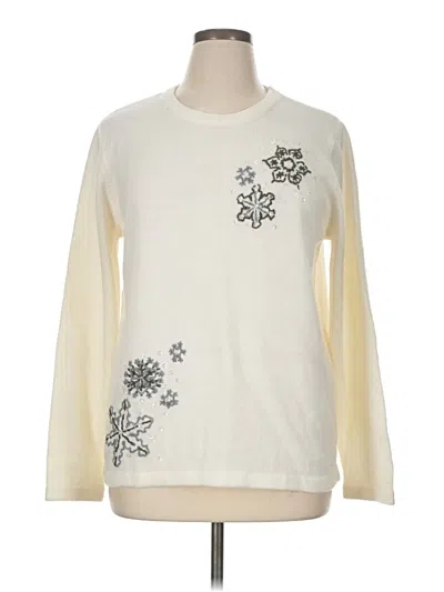 Pre-owned White Stag Pullover Sweater In Ivory