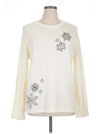Pre-owned White Stag Pullover Sweater In Ivory