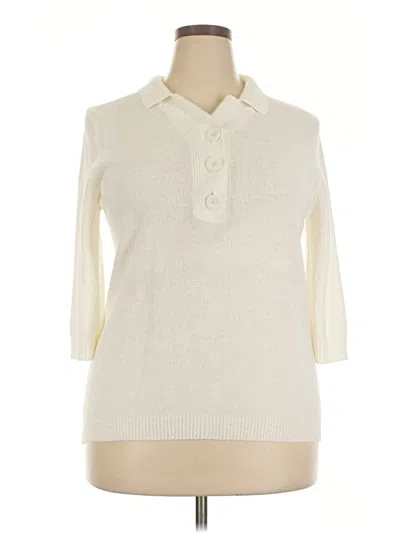 Pre-owned White Stag Pullover Sweater In Ivory