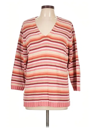 Pre-owned White Stag Pullover Sweater In Pink