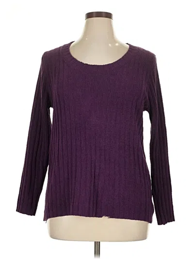 Pre-owned White Stag Pullover Sweater In Purple