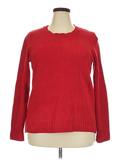 Pre-owned White Stag Pullover Sweater In Red
