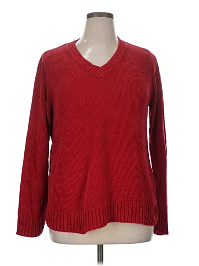 Pre-owned White Stag Pullover Sweater In Red
