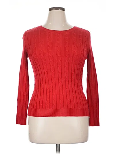 Pre-owned White Stag Pullover Sweater In Red