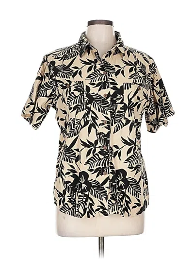 Pre-owned White Stag Short Sleeve Blouse In Brown