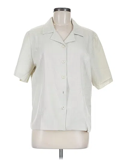 Pre-owned White Stag Short Sleeve Blouse In Ivory